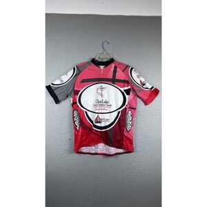 VOmax Cycling Jersey‎ Mens XL Clear Lake BP MS 150 2007 Pink USA Made Church